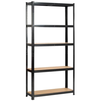 Fém polckészlet otthonra 90 cm QARIAN - fekete