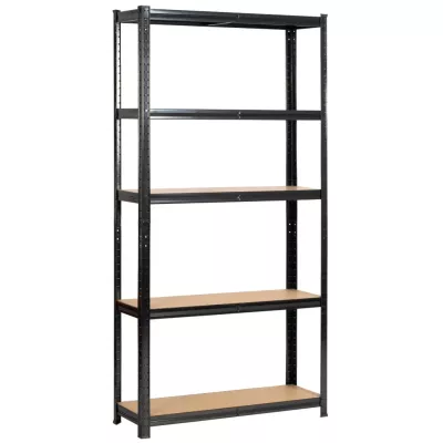 Fém polckészlet otthonra 90 cm QARIAN - fekete