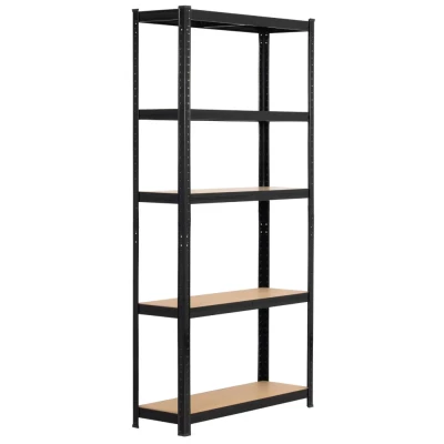 Fém polckészlet otthonra 90 cm QARIAN - fekete