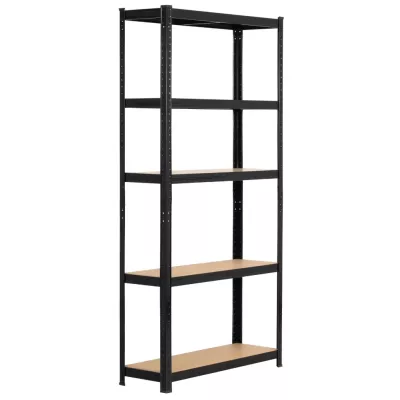 Fém polckészlet otthonra 90 cm QARIAN - fekete