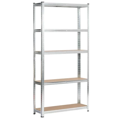 Fém polckészlet otthonra 90 cm QARIAN - ezüst