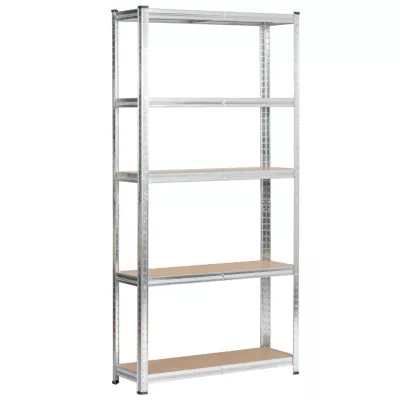 Fém polckészlet otthonra 90 cm QARIAN - ezüst