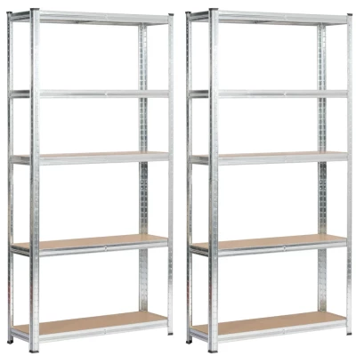 Fém polckészlet otthonra 90 cm QARIAN - ezüst