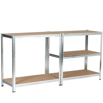 Fém polckészlet otthonra 90 cm QARIAN - ezüst