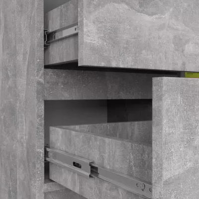 Fiókos komód fiókokkal és ajtókkal CIELA - beton
