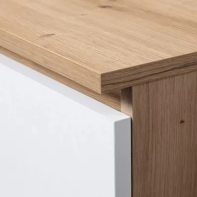 Kombinált fiókos szekrény JUNIPER - artisan tölgy / fehér