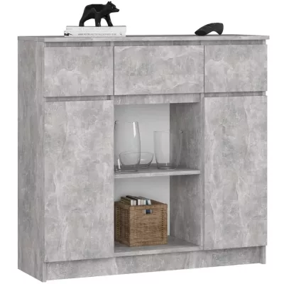 Fiókos komód fiókokkal és ajtókkal JUNIPER - beton