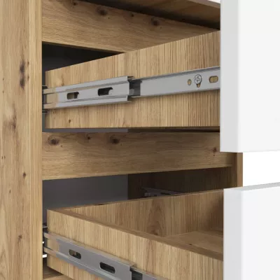 Kis éjjeliszekrény VALESTRA - artisan tölgy / fehér