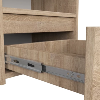 VALESTRA éjjeliszekrény polccal - sonoma tölgyfa