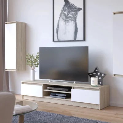 TV állvány YMARIN - sonoma tölgy / fehér