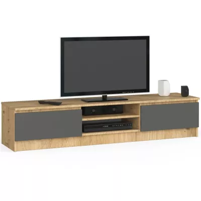 TV szekrény YMARIN - artisan tölgy / szürke