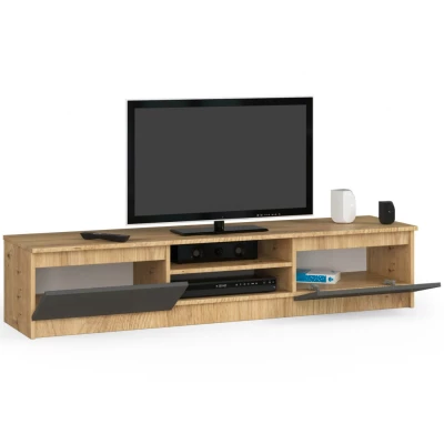 TV szekrény YMARIN - artisan tölgy / szürke
