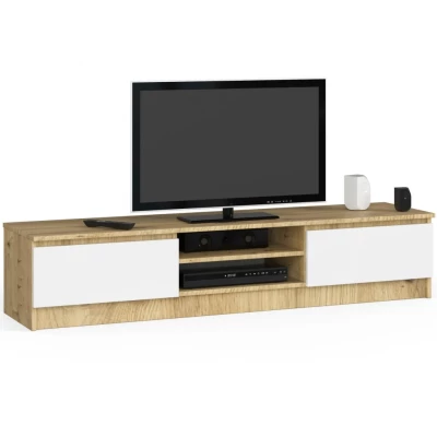 TV állvány YMARIN - artisan tölgy / fehér