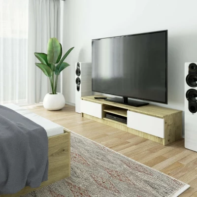 TV állvány YMARIN - artisan tölgy / fehér