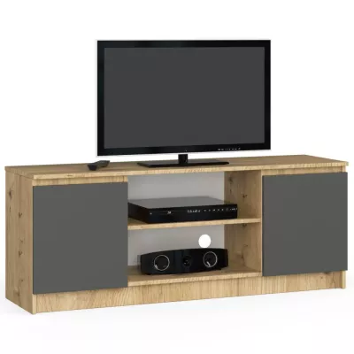 TV állvány ajtókkal YMARIN - artisan tölgy / szürke