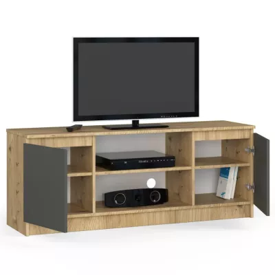 TV állvány ajtókkal YMARIN - artisan tölgy / szürke