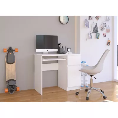 KALRION PC asztal - fehér, jobbos kivitel