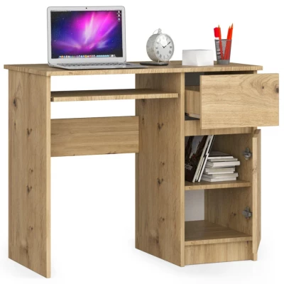 KALRION PC íróasztal - artisan tölgy, valódi felületkezelés