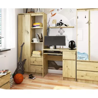 KALRION PC íróasztal - artisan tölgy, valódi felületkezelés