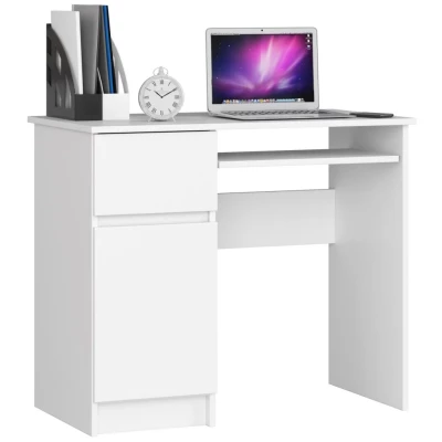 KALRION PC asztal - fehér, balos változat