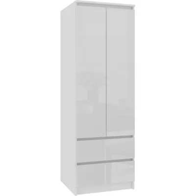 Fiókos szekrény 60 cm WREN - fehér / magasfényű fehér