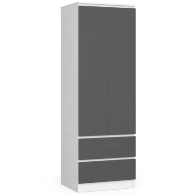 Fiókos szekrény 60 cm WREN - fehér / szürke
