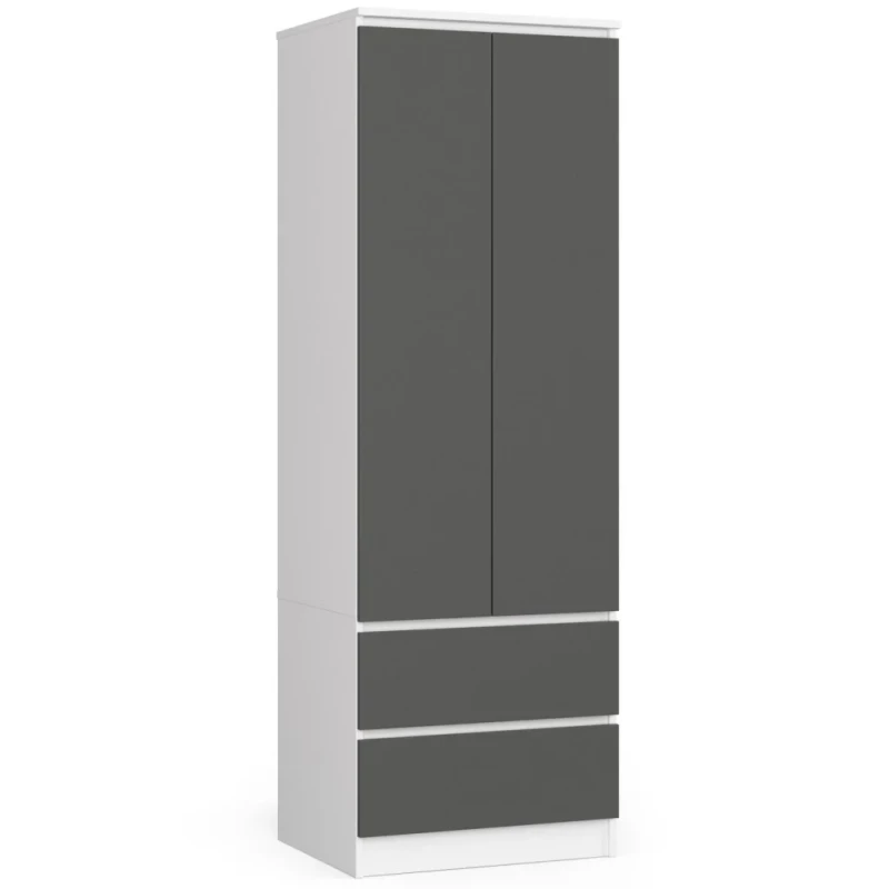 Fiókos szekrény 60 cm WREN - fehér / szürke