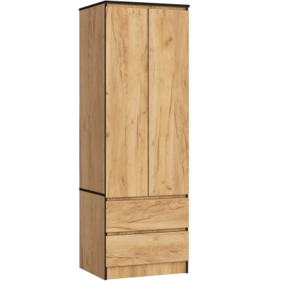 Fiókos gardróbszekrény 60 cm WREN - craft tölgy