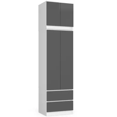 Gardróbszekrény bővíthető 60 cm WREN - fehér / szürke