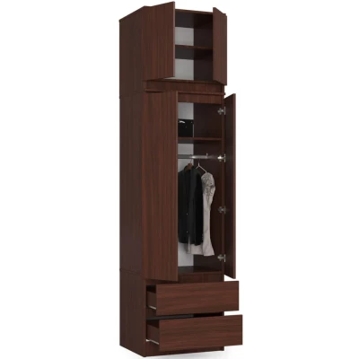 60 cm-es WREN kiegészítővel ellátott gardróbszekrény - wenge
