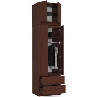 60 cm-es WREN kiegészítővel ellátott gardróbszekrény - wenge