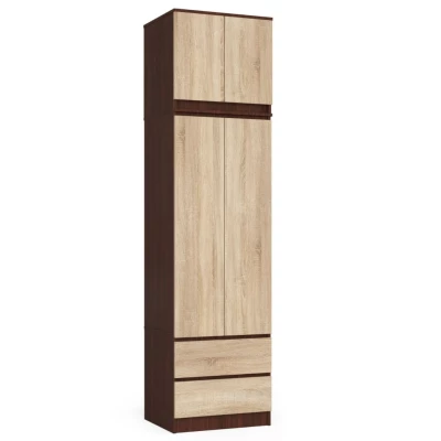 Gardróbszekrény bővíthető 60 cm WREN - wenge / sonoma tölgy