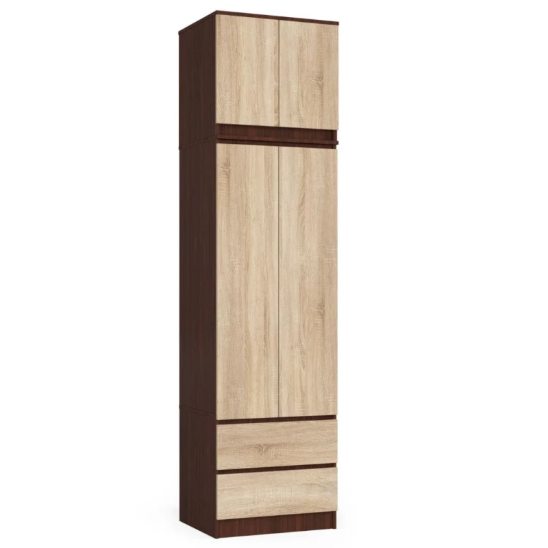 Gardróbszekrény bővíthető 60 cm WREN - wenge / sonoma tölgy