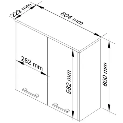 MERALYA fali fürdőszobaszekrény - fehér