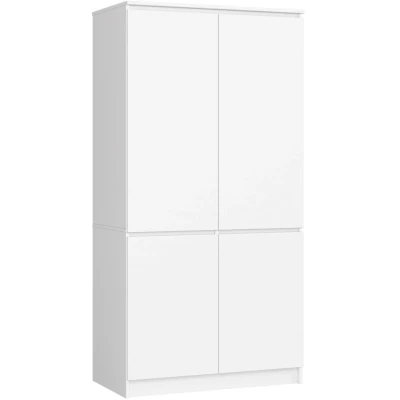 Négyajtós szekrény 90 cm LOTA - fehér