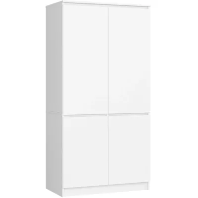 Négyajtós szekrény 90 cm LOTA - fehér