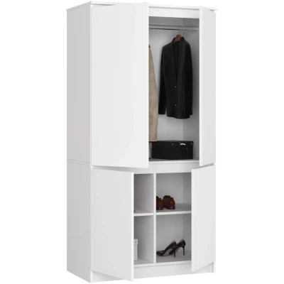Négyajtós szekrény 90 cm LOTA - fehér