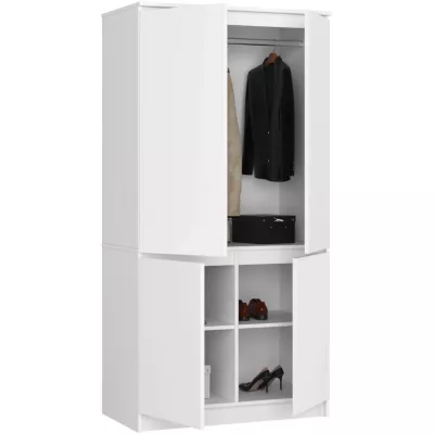 Négyajtós szekrény 90 cm LOTA - fehér