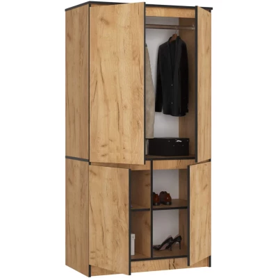 Négyajtós szekrény 90 cm LOTA - craft tölgy