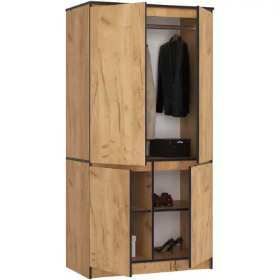 Négyajtós szekrény 90 cm LOTA - craft tölgy