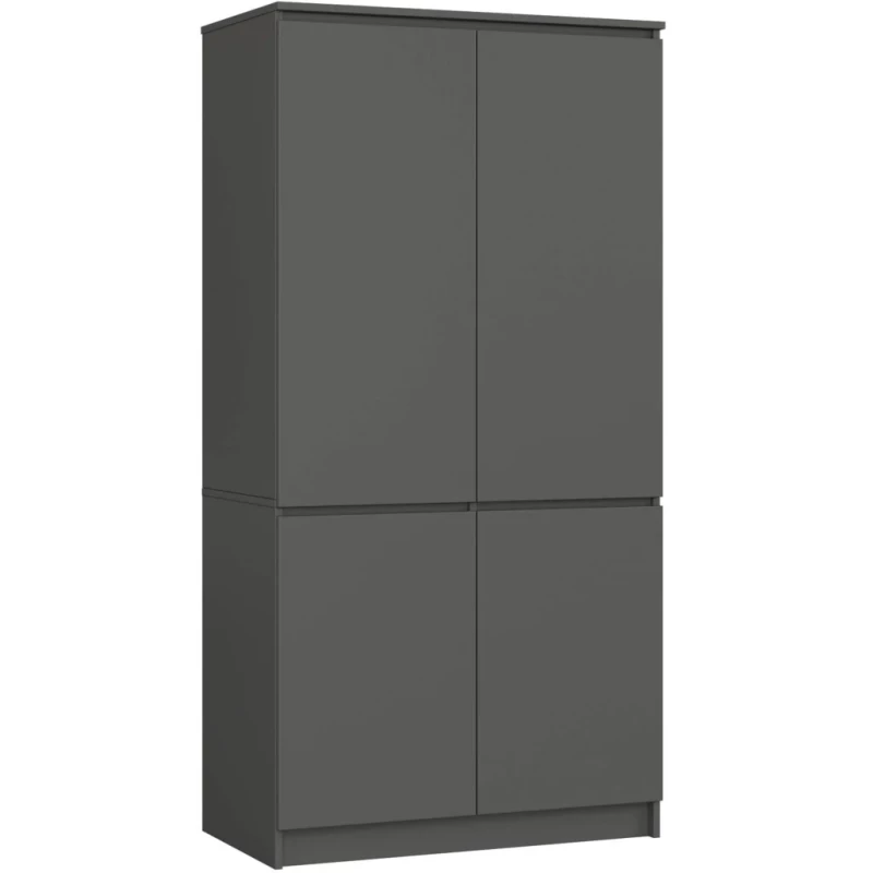 Négyajtós szekrény 90 cm LOTA - szürke
