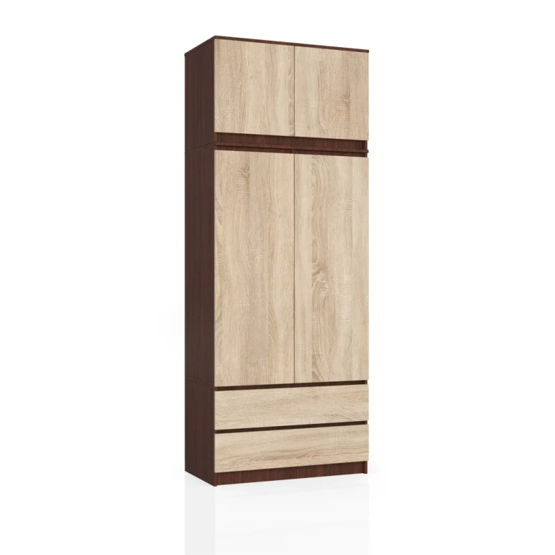 Gardróbszekrény bővíthető 90 cm LOTA - wenge / sonoma tölgy