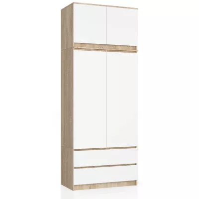 Gardróbszekrény bővíthető 90 cm LOTA - sonoma tölgy / fehér
