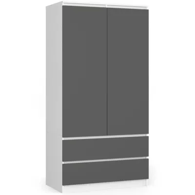 Fiókos szekrény 90 cm LOTA - fehér / szürke