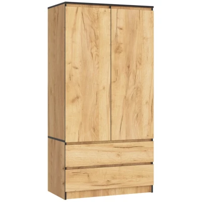 Fiókos szekrény 90 cm LOTA - craft tölgy kézműves