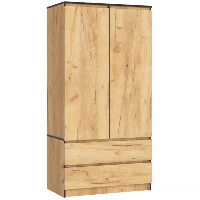 Fiókos szekrény 90 cm LOTA - craft tölgy kézműves
