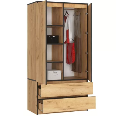 Fiókos szekrény 90 cm LOTA - craft tölgy kézműves