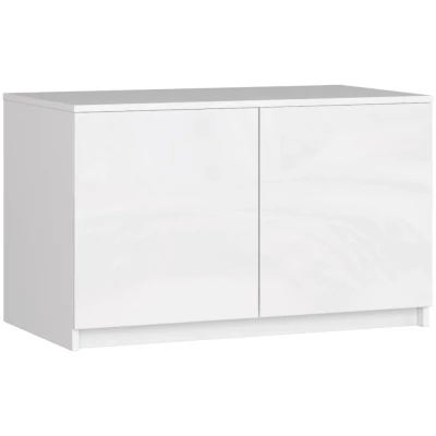 LOTA szekrényhosszabbító 90 cm - fehér / fényes fehér