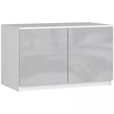 LOTA szekrényhosszabbító 90 cm - fehér / fényes világosszürke