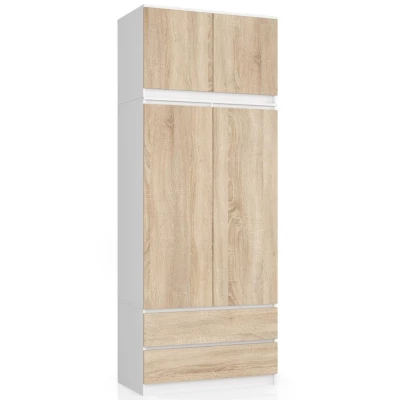 Szekrénybővítő LOTA 90 cm - fehér / sonoma tölgy